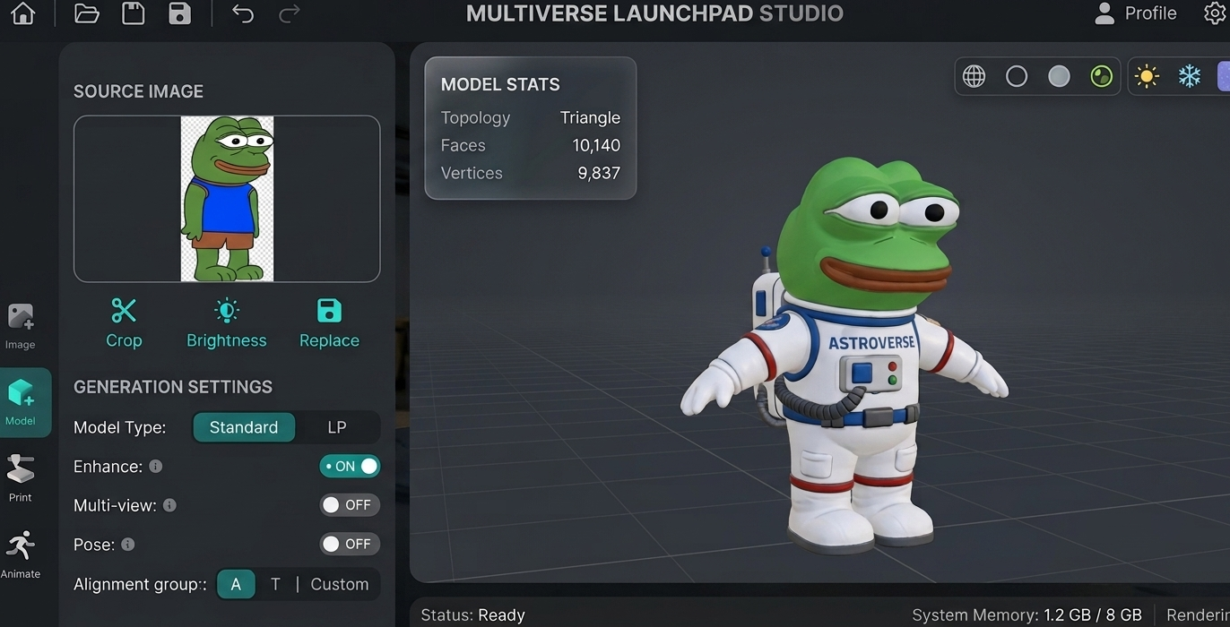Multiverse launchpad to create and configure a community Astroverse.